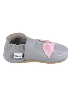 Leren Kruipschoentjes "Flamingo" Grijs -Babyproduct winkel kindsgut leren kruipschoentjes flamingo grijs 3