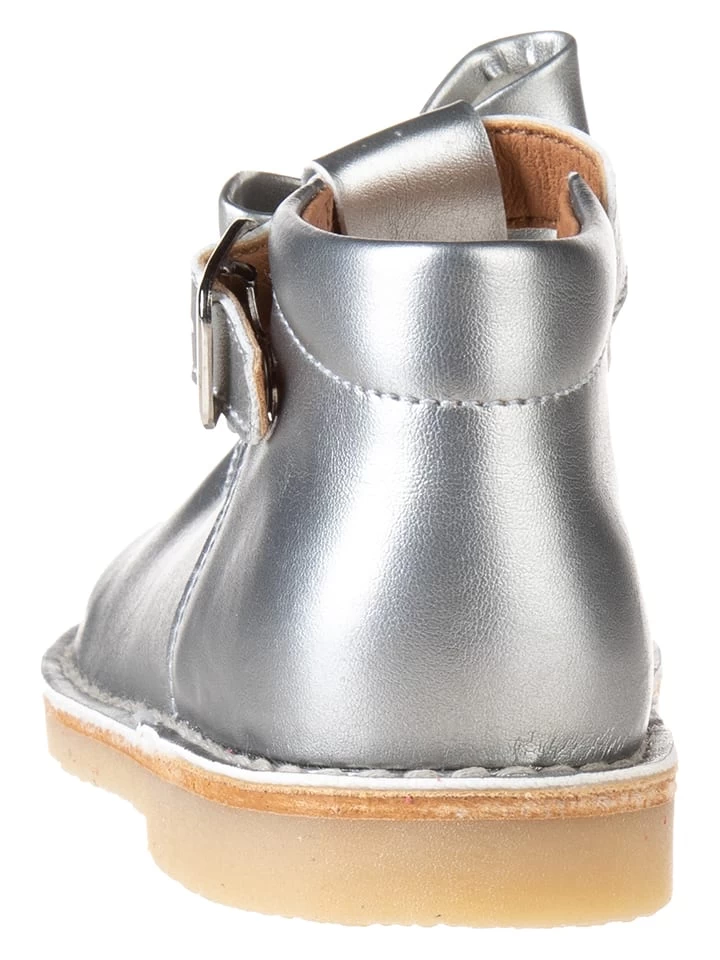 Leren Enkelsandalen Zilverkleurig 3 Leren Enkelsandalen Zilverkleurig - Afbeelding 3