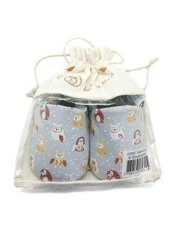 Kruipschoentjes "Owl" Lichtblauw -Babyproduct winkel lait et miel kruipschoentjes owl lichtblauw 3