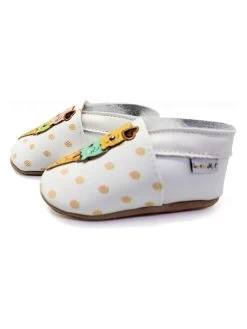 Leren Kruipschoenen "Ice Cream" Meerkleurig -Babyproduct winkel lait et miel leren kruipschoenen ice cream meerkleurig 3