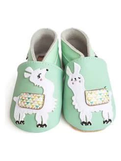 Leren Kruipschoenen "Lama" Groen