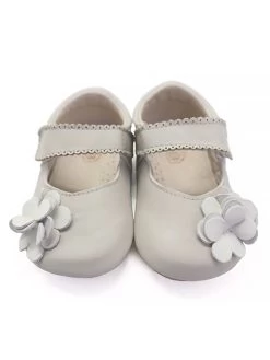 Leren Kruipschoenen "Siloé" Lichtgrijs