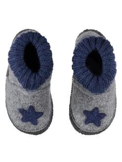 Pantoffels Grijs/donkerblauw 13 Pantoffels Grijs/donkerblauw -Babyproduct winkel lamino pantoffels grijs donkerblauw 6