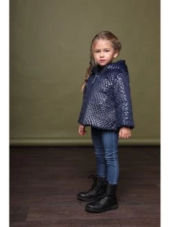 Winterjas "Beth" Donkerblauw -Babyproduct winkel le chic winterjas beth donkerblauw 4