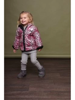 Winterjas "Beth" Roze/zwart -Babyproduct winkel le chic winterjas beth roze zwart 4