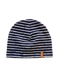 Beanie "Coolstripes Marine" Donkerblauw/wit