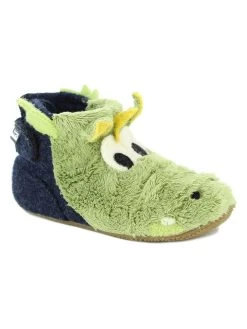 Living Kitzbühel Pantoffels "Draak" Groen/blauw