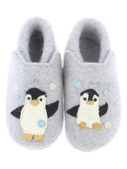 Living Kitzbühel Pantoffels ""Newborn" Pinguïns" Grijs