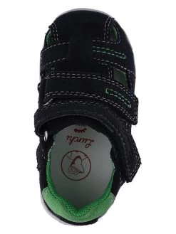 Lurchi Leren Enkelsandalen "Iki" Zwart/groen -Babyproduct winkel lurchi leren enkelsandalen iki zwart groen 4