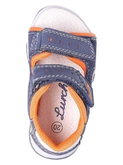 Lurchi Leren Sandalen "Janosch" Donkerblauw/oranje 10 Lurchi Leren Sandalen "Janosch" Donkerblauw/oranje -Babyproduct winkel lurchi leren sandalen janosch donkerblauw oranje 4