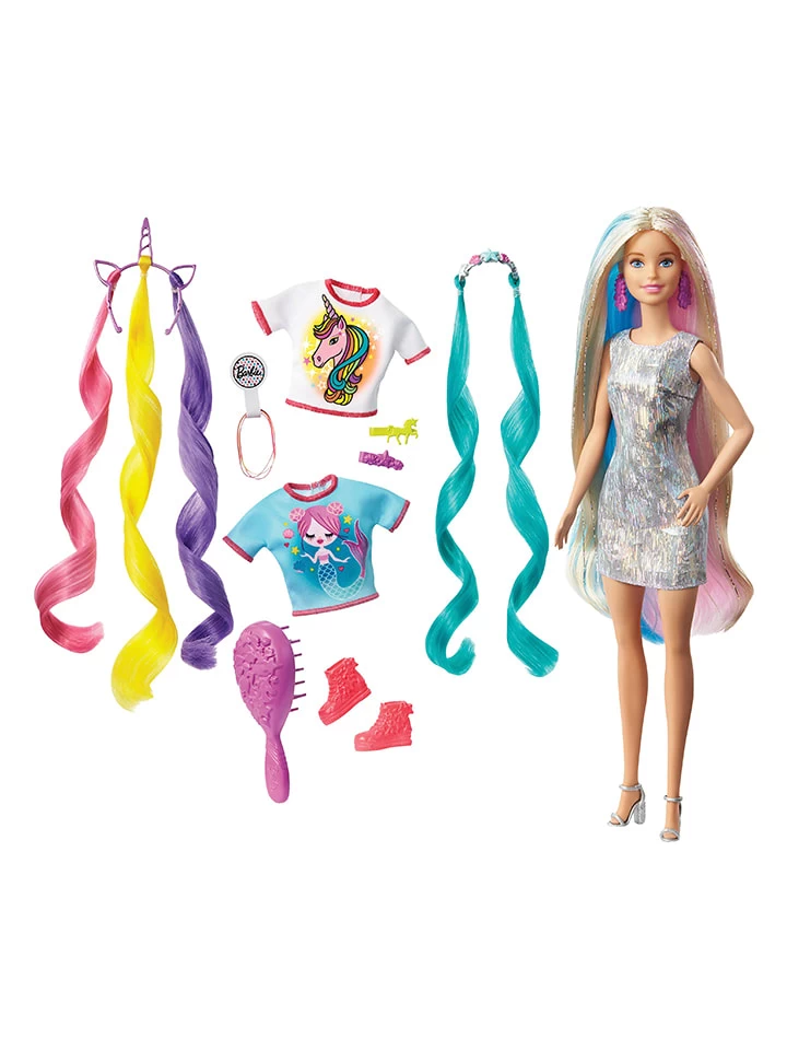 MATTEL Pop "Barbie Fantasie Haar" Met Accessoires - Vanaf 3 Jaar 1 MATTEL Pop "Barbie Fantasie Haar" Met Accessoires - Vanaf 3 Jaar
