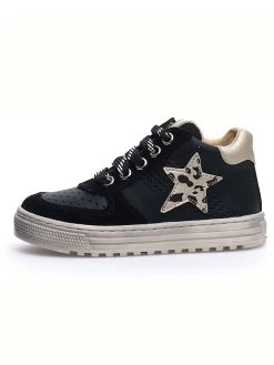 Naturino Leren Sneakers "Hess" Zwart