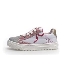 Naturino Leren Sneakers Wit/grijs