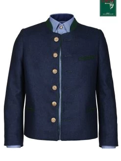 Wollen Vest Donkerblauw