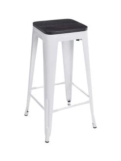 Kruk Wit/zwart - (B)30,5 X (H)76,5 X (D)30,5 Cm