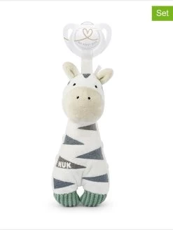 NUK 2-delige Set: Grijpspeelgoed En Fopspeen "Little Friend" Wit