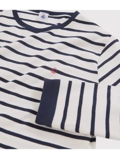 PETIT BATEAU Pyjama Donkerblauw/crème -Babyproduct winkel petit bateau pyjama donkerblauw creme 3