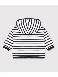 PETIT BATEAU Sweatvest Wit/donkerblauw -Babyproduct winkel petit bateau sweatvest wit donkerblauw 2