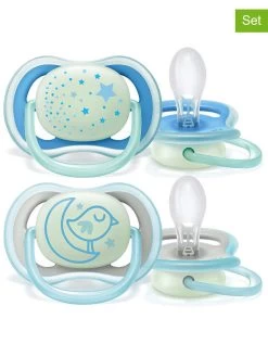PHILIPS AVENT 2-delige Set: Fopspenen Blauw - Mt. 2 - 2x 2 Stuks