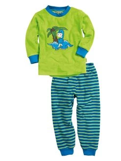 Playshoes Pyjama Groen/blauw