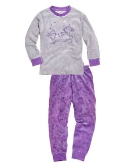 Playshoes Pyjama Paars/grijs