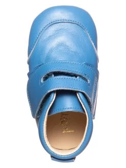 Pom Pom Leren Pantoffels Blauw -Babyproduct winkel pom pom leren pantoffels blauw 3