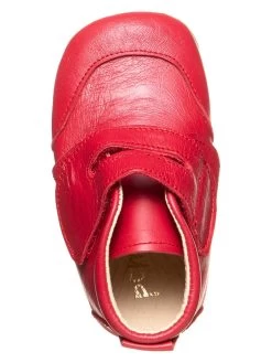 Pom Pom Leren Pantoffels Rood -Babyproduct winkel pom pom leren pantoffels rood 3