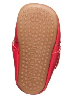 Pom Pom Leren Pantoffels Rood -Babyproduct winkel pom pom leren pantoffels rood 4