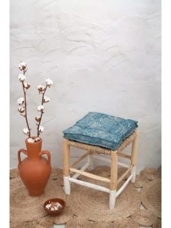 Zitkussen "Wild Flowers" Blauw - (L)37 X (B)37 Cm -Babyproduct winkel really nice things zitkussen wild flowers blauw l 37 x b 37 cm 2