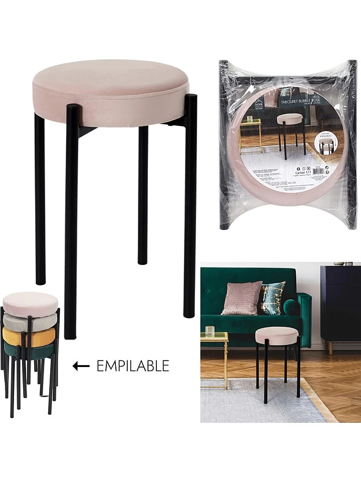 4-delige Set: Krukken "Bubble" Lichtroze - (H)45,5 X Ø 32 Cm 2 4-delige Set: Krukken "Bubble" Lichtroze - (H)45,5 X Ø 32 Cm - Afbeelding 2