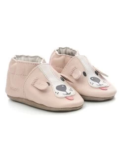 ROBEEZ Leren Kruipschoenen "Sweety Dog" Lichtroze