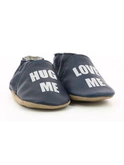 ROBEEZ Leren Kruipschoentjes "Stay Home" Donkerblauw