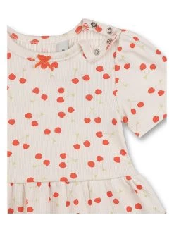 Jurk Crème/rood 5 Jurk Crème/rood -Babyproduct winkel sanetta kidswear jurk creme rood 2