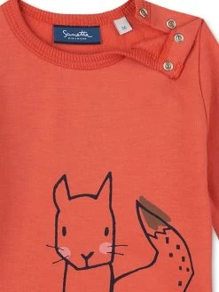 Sweatshirt "Sweet Squirrel" Oranje -Babyproduct winkel sanetta kidswear sweatshirt sweet squirrel oranje 2