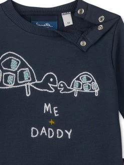 Sweatshirt "Turtle" Donkerblauw -Babyproduct winkel sanetta kidswear sweatshirt turtle donkerblauw 2