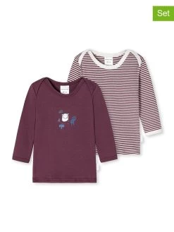 Schiesser 2-delige Set: Shirts Paars/crème