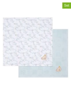 Steiff 2-delige Set: Spuugdoeken Lichtblauw