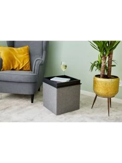 Kruk Met Opbergruimte "Premium" Antraciet - (B)37 X (H)40 X (D)37 Cm -Babyproduct winkel store it kruk met opbergruimte premium antraciet b 37 x h 40 x d 37 cm 5