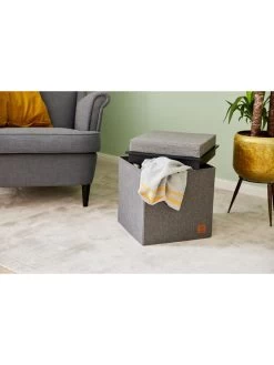 Kruk Met Opbergruimte "Premium" Antraciet - (B)37 X (H)40 X (D)37 Cm -Babyproduct winkel store it kruk met opbergruimte premium antraciet b 37 x h 40 x d 37 cm 6