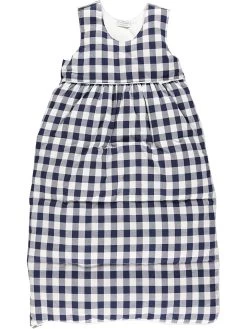 Dons-zomerslaapzak "Boerenruit" Donkerblauw/wit