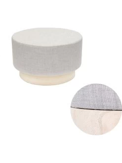 Poef "Scandinave" Grijs - (H)35 X Ø 60 Cm