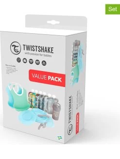 Twistshake 14-delige Set: Baby-servies Turquoise/groen