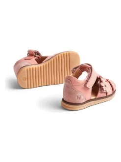 Wheat Leren Enkelsandalen "Sky Flower" Roze -Babyproduct winkel wheat leren enkelsandalen sky flower roze 2